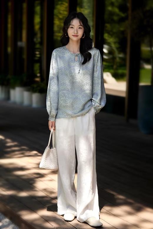 HERA CHOLE·气质新中式云舒小衫，把东方诗意穿身上，轻盈舒爽像一抹秋风【3-7天发货】 商品图4