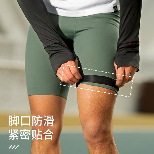 奥尼捷运动紧身短裤男士户外健身跑步压缩裤训练五分裤越野跑短裤 商品图3