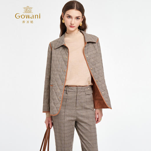 乔万尼2025秋新品轻盈感两面可穿绗缝棉服ED3K253 商品图2