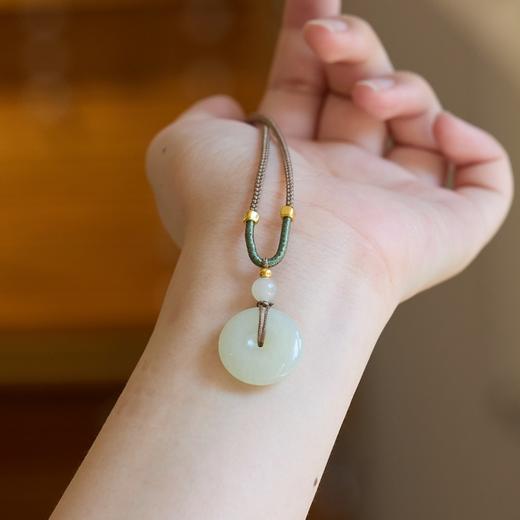 【普陀山】和田玉平安扣吊坠 健康平安 可送人自用 商品图0