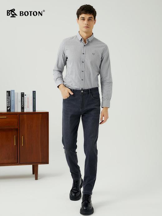 波顿男士秋冬 衬衫 格纹修身 柔适挺括休闲长袖款MS707323 商品图2
