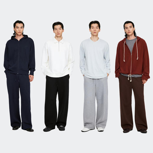 oneup竹节纹橡筋抽绳卫裤（男女同款） 商品图2
