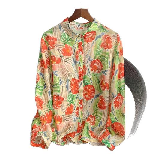 GYH 5127复古印花休闲长袖衬衫 商品图4