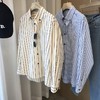 【断码清仓，无退换】春夏必入百搭单品！2025复古竖条显瘦~高品质可通勤休闲翻领长袖衬衫女款！ 商品缩略图3