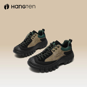 HANGTEN欢腾女士潮流百搭真皮厚底防滑徒步运动户外登山鞋F5213009AD