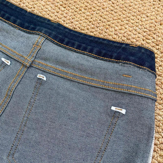 【开放日忙 秒杀价已调 直接拍】江南布衣 手工晕染 四季都可以穿的柔软的会呼吸的牛仔裤 喇叭裤 商品图10