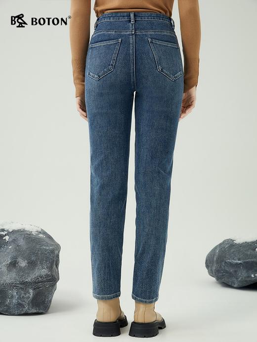 【360度弹力】波顿女士春秋冬 微宽松直筒牛仔长裤 舒弹藏肉 中高腰合身显瘦款LE310323 商品图2