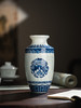 富玉 |  景德镇陶瓷花瓶中式手绘青花玲珑客厅插花高档家居摆件吉庆有余瓶 商品缩略图1