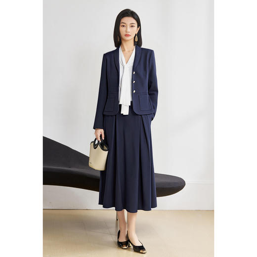 剩S/M 米思阳2026春季新款优雅赫本风高腰显瘦A字大摆裙半身裙女4548 商品图3