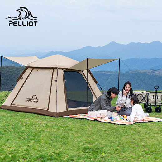 【速开城堡】伯希和户外银胶帐篷天幕二合一露营折叠便携野营过夜 商品图0