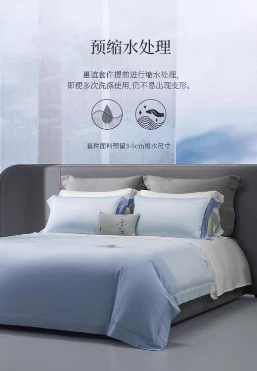 惠谊现代中式系列100支全棉新疆长绒棉刺绣四件套 望岳 商品图4