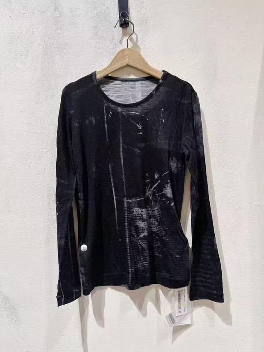 中性款印花长袖T恤 商品图0