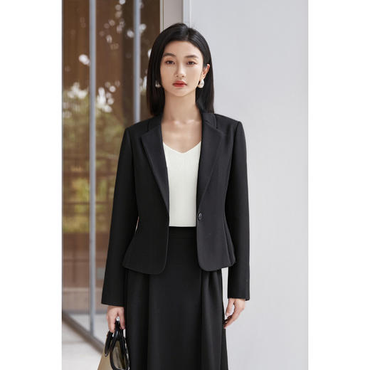 米思阳2026春季新款知性优雅通勤风百搭小西装显瘦优雅西装外套女4882 商品图1