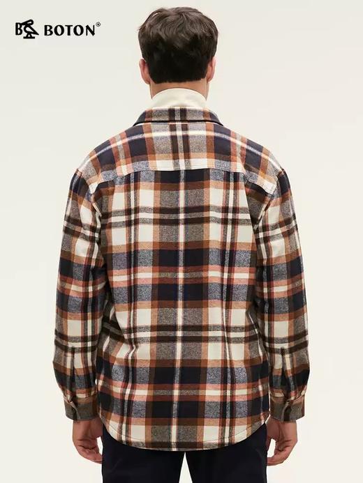 波顿男士秋冬 衬衫 磨毛加绒格纹 宽松外套型长袖款MSJ050324 商品图2