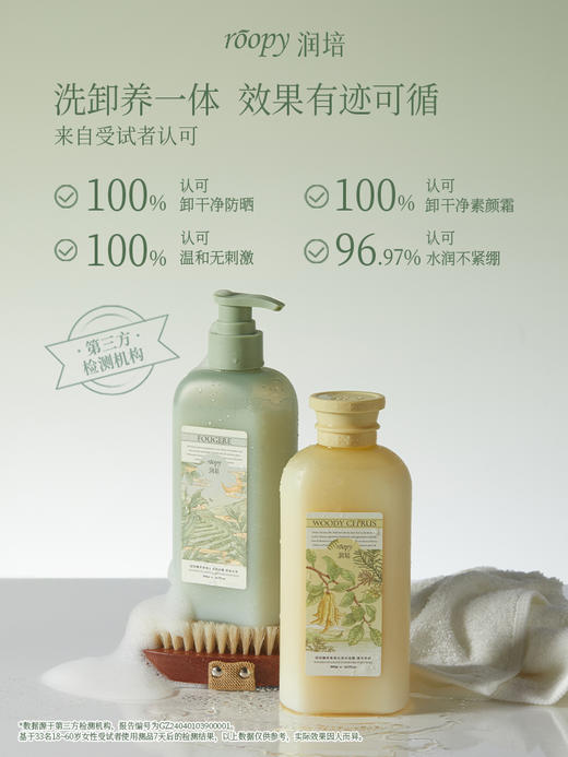 roopy润培氨基酸香氛沁润三合一持久留香沐浴露360g 商品图6