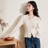 经典百搭基础款翻领长袖毛衣女设计感不规则软糯上衣V3642530 商品缩略图3