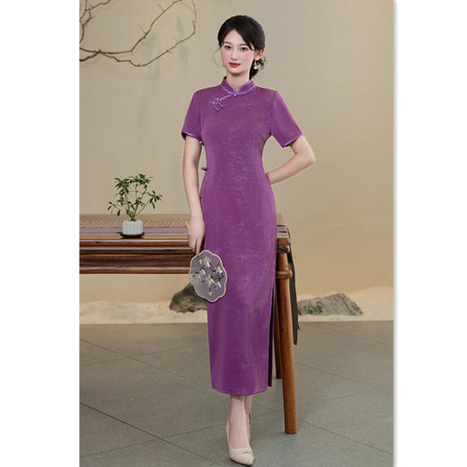 GX老上海复古民族风大码旗袍2025初秋新款港风中式旗袍裙 商品图0