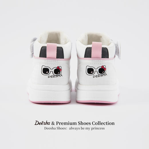 笛莎Deesha 女童童鞋2025冬季新款加绒高帮板鞋 商品图4