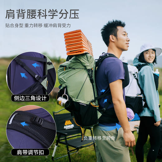 奥尼捷徒步背包女超轻量化户外登山包男42L大容量超轻专业双肩包 商品图1