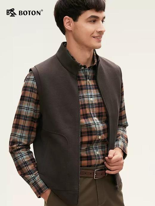 [气凝胶]波顿 男士春秋冬 立领马甲 针织肌理合身款MJ019324 商品图2