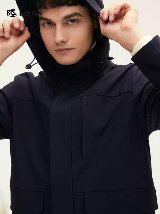 波顿男士春秋冬 外套 可拆帽合身 暖适百搭休闲款MJ016324 商品图3