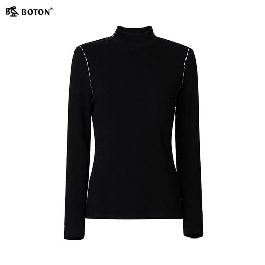 【依翡丝+优可丝】波顿女士秋冬 内搭 半高领修身 柔糯针织设计感小众款LT323324 商品图5