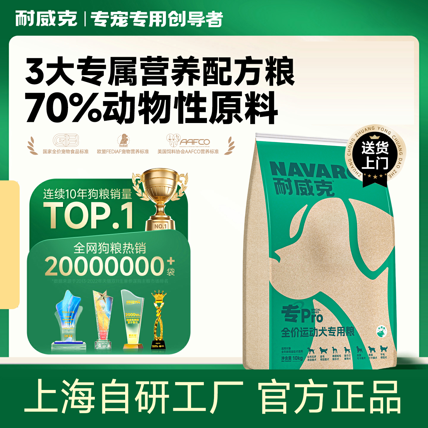 耐威克鸭肉梨狗粮-健骨牛肉-运动犬专属粮【金毛、拉布拉多、威玛猎犬等】