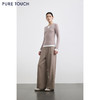 PURE TOUCH女装 25秋冬新款羊毛混纺针织衫v领拼接假两件套头毛衣 商品缩略图1