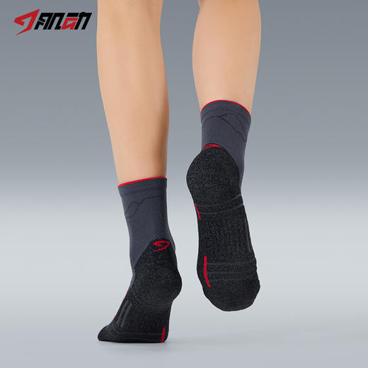 639肌动山行户外登山徒步袜秋冬加厚毛巾底运动袜耐磨专业跑步越野袜 商品图7