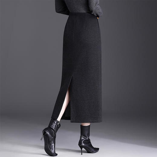 QYM 789-Y弹力高腰半身裙气质优雅一步裙直筒半身裙 商品图3