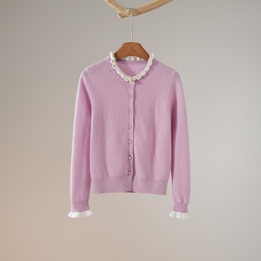 西子/玛奇朵100美丽诺羊毛花边领秋冬长袖针织衫/MSTJ491 商品图7