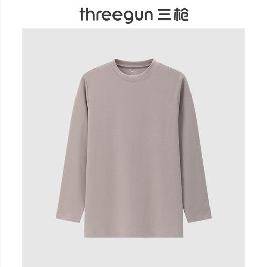 Threegun三枪 热力弹抗菌高支新疆棉圆领男士打底衫-T20082A02 商品图1