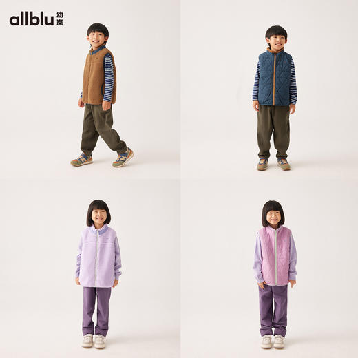 【粉丝专属】幼岚童装羊羔绒两面穿马甲轻盈保暖耐穿24年秋新款儿童男女童马甲 商品图2