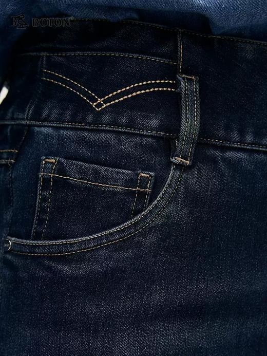 [暖炎绒]波顿女士秋冬季高端高腰小脚显瘦牛仔裤LE330324 商品图4