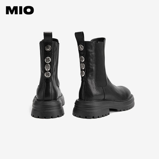 【云粉节】BF楼MIO米奥冬季简约风酷感厚底圆头切尔西靴小众黑色靴子女经典短靴M245642018吊牌价2298活动价1723 商品图2