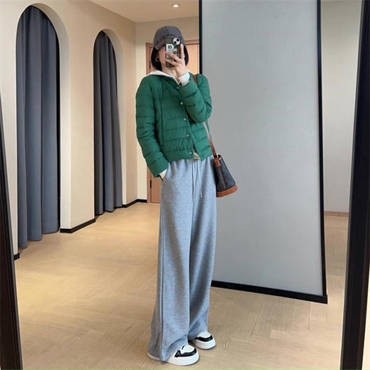 显瘦天花板！480g高定聚酯羊毛！ 两穿神裤~！软糯宽松直筒/束脚裤 商品图3