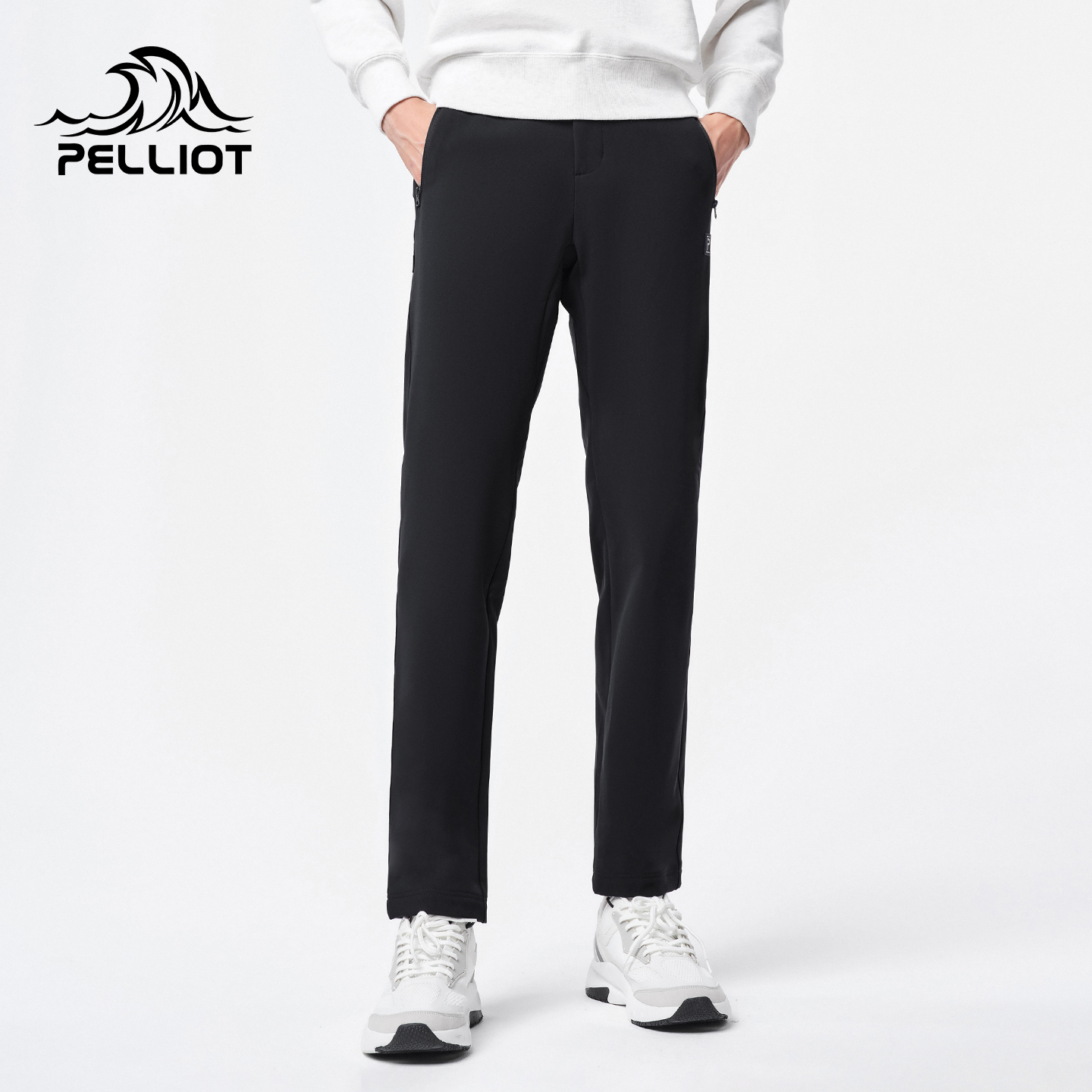 伯希和户外软壳裤男士防风耐磨徒步登山运动裤弹力透气直筒裤子女