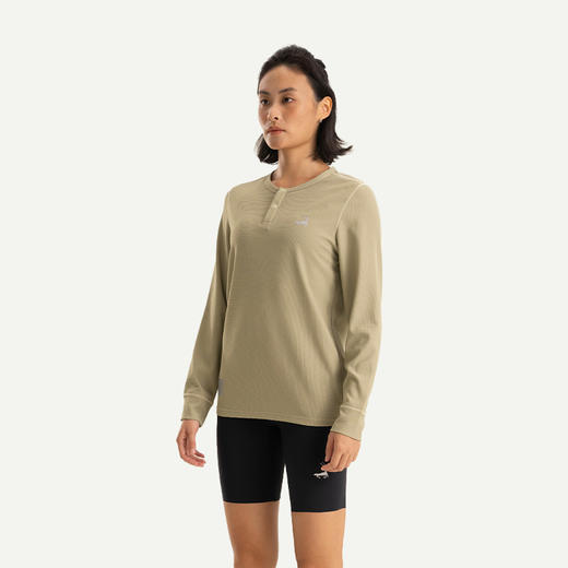 优极UG 中性款干爽亨利领长袖T恤 商品图1