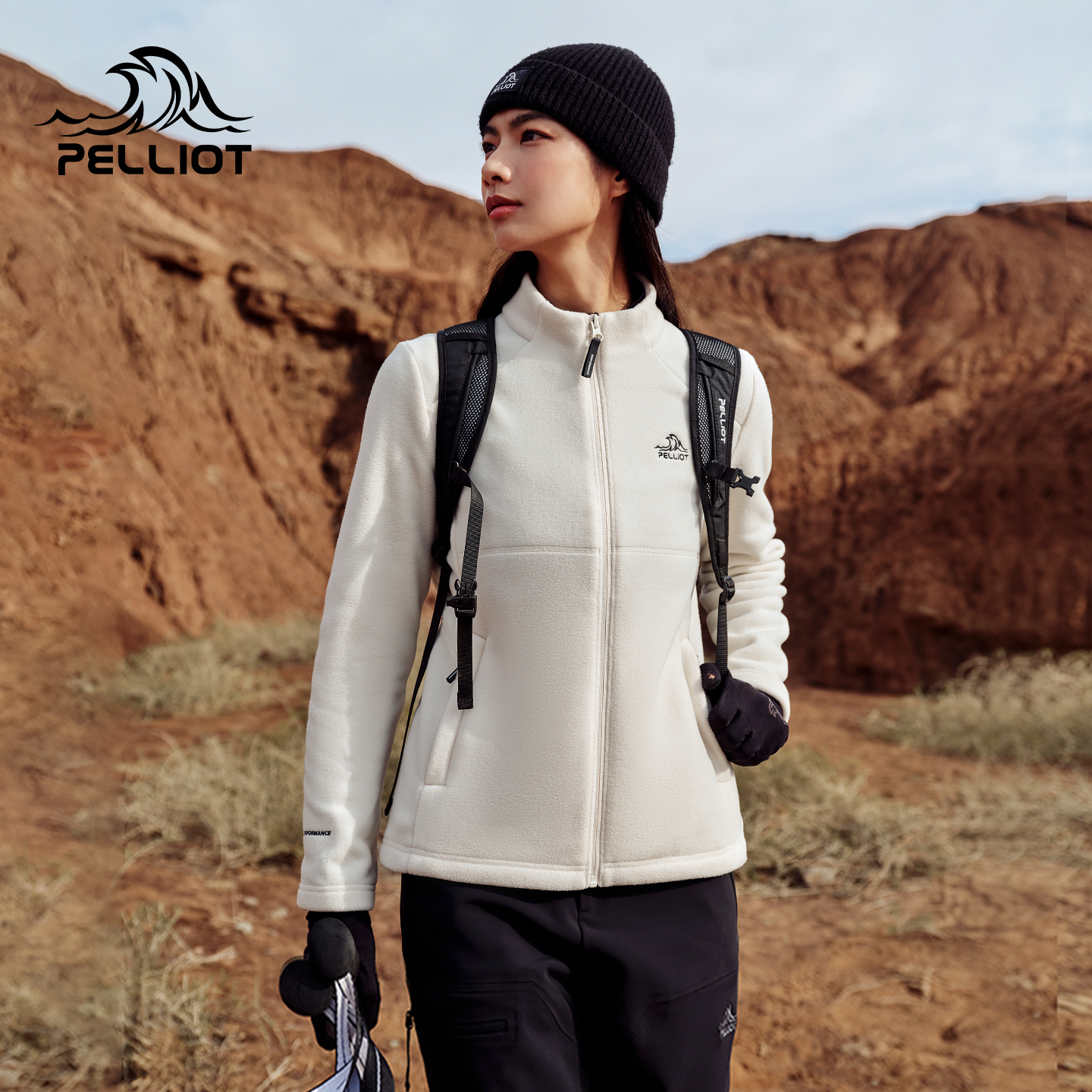 【P系列】伯希和户外抓绒衣内胆女新款Polartec200运动登山外套男