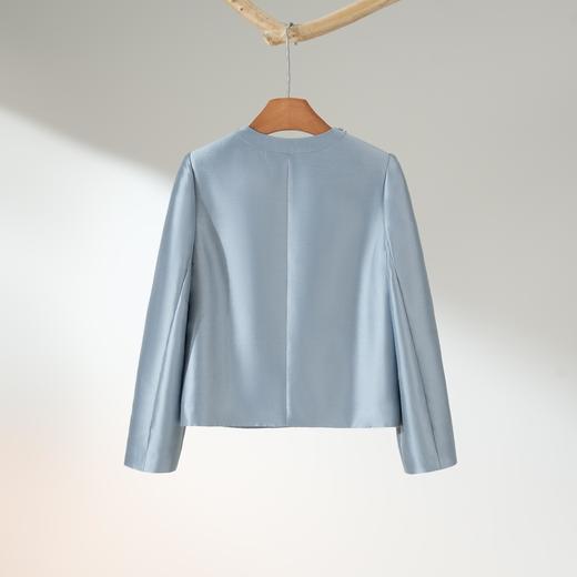 西子/【奥斯卡之夜】丝毛高级重工钉珠圆领灰蓝色外套/WTTJ115 商品图2