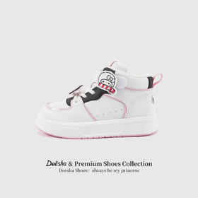 笛莎Deesha 女童童鞋2025冬季新款加绒高帮板鞋