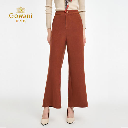 乔万尼2025秋新品明亮复古感微阔显瘦直筒裤ED3F241 商品图1