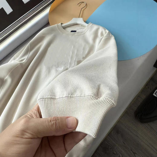 2025早秋美式休闲风字母刺绣宽松圆领套头抓绒卫衣上衣！ 商品图2