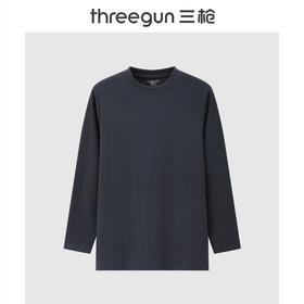 Threegun三枪 热力弹抗菌高支新疆棉圆领男士打底衫-T20082A02