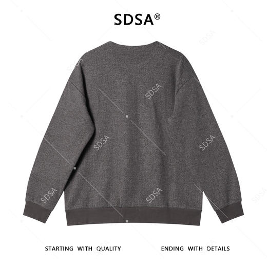 31056SDSA男士秋冬新款痞帅男装潮牌纽扣无领针织卫衣百搭时尚套头上衣 商品图5