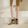 Westory2025年冬季小方头低跟流苏一脚蹬休闲短靴W25DS85651 商品缩略图4