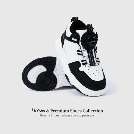 笛莎Deesha 女童童鞋2025冬季新款加绒休闲高帮板鞋 商品图2