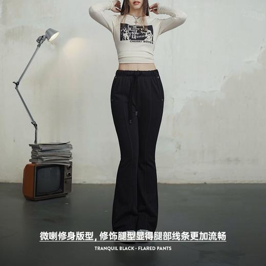 马登美式微喇卫裤修身显瘦垂感休闲裤外穿运动裤瑜伽长裤子秋冬女 商品图3
