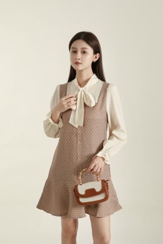 amadella 单排扣假两件撞色连衣裙 18766 商品图2