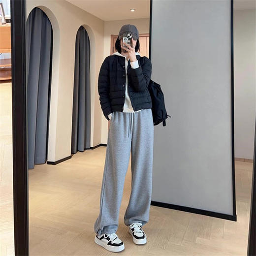 显瘦天花板！480g高定聚酯羊毛！ 两穿神裤~！软糯宽松直筒/束脚裤 商品图4